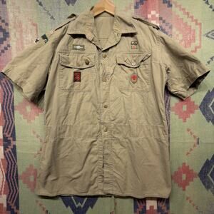 Vintage 50s Boy Scouts UK Button Down Shirt Size  Medium
